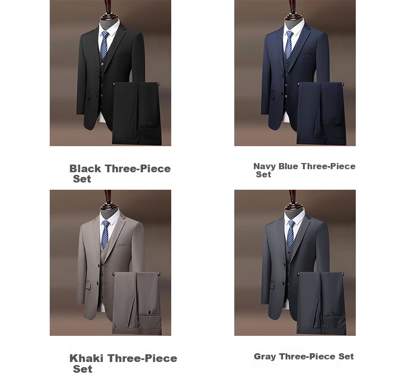 Hodo Men's Slim Fit Business Suit Set Groom Wedding Tuxedo Formal Attire 6