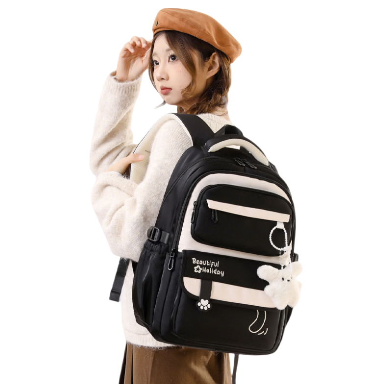 Anyshine Large Capacity Middle School Girls Backpack, Ergonomic Lightweight Anti-Backpack for High School Students, Girls' Shoulder Bag