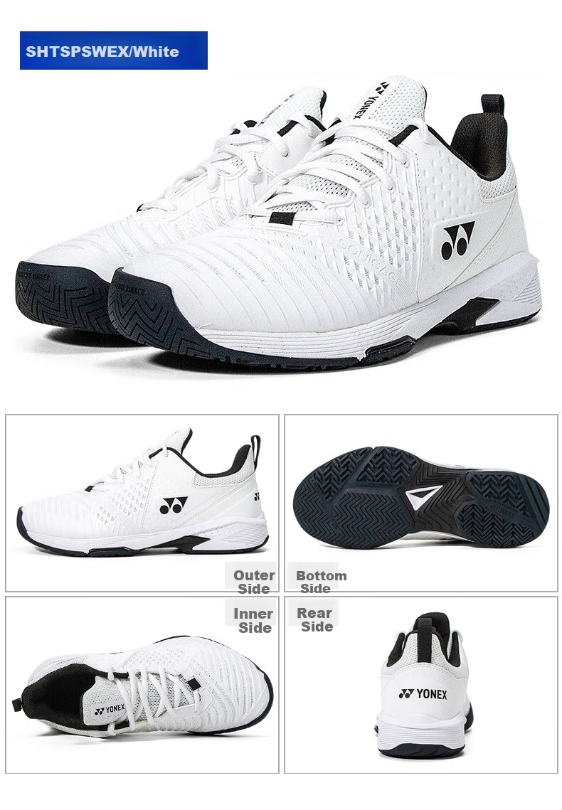 YONEX Tennis Shoes Professional Competition Training Shock Absorption Non-Slip Sports Shoes SHTSCMAEX White Size 44 9