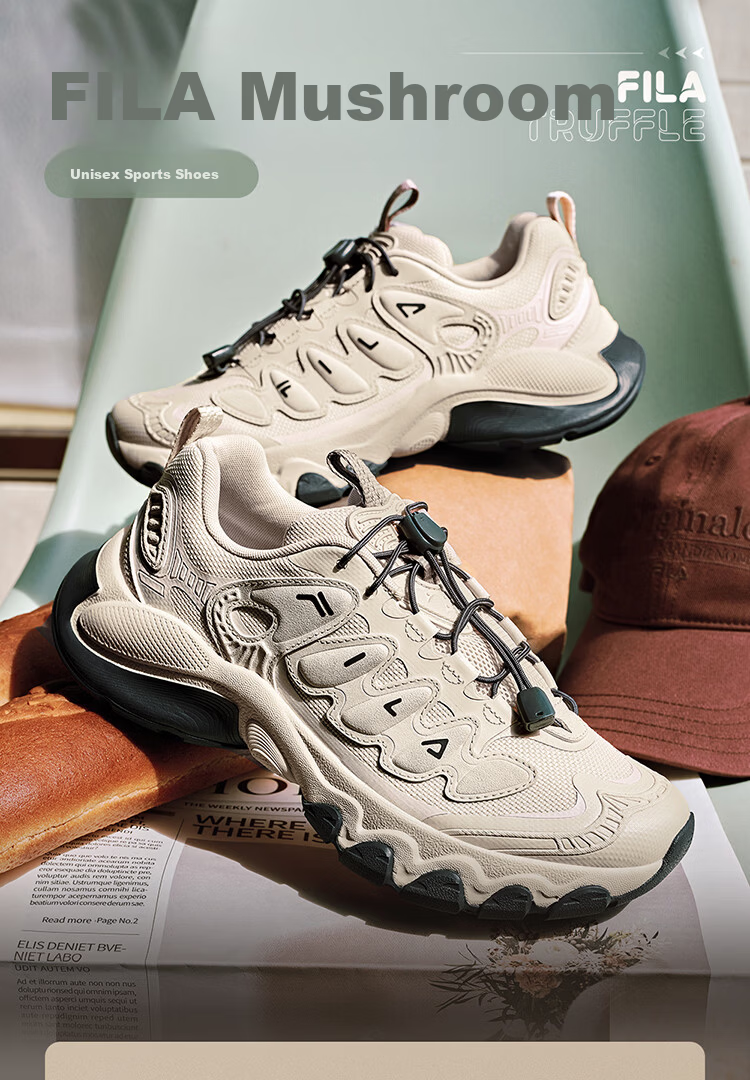 FILA Official Women's Mushroom Dad Sneakers 2026 Spring Casual Sports Shoes 2