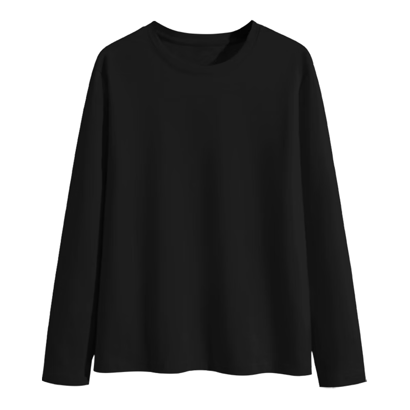 Urban Beauty White Cotton Long Sleeve T-Shirt for Women 2026 New Spring Autumn Plus Size Basic Top Spring Layering Shirt