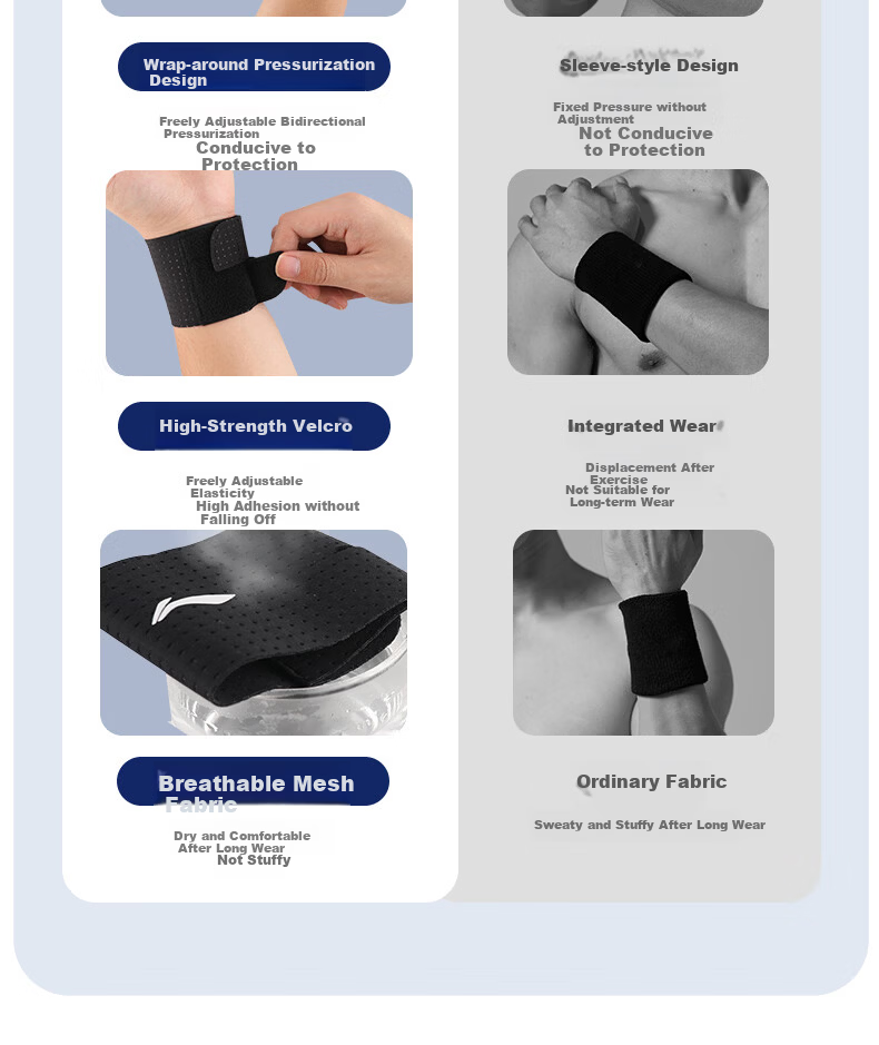 LI-NING Wrist Support Fitness Tendonitis TFCC Compression Wrist Protection Sprain Injury Prevention Unisex Badminton Wrist Guard 18