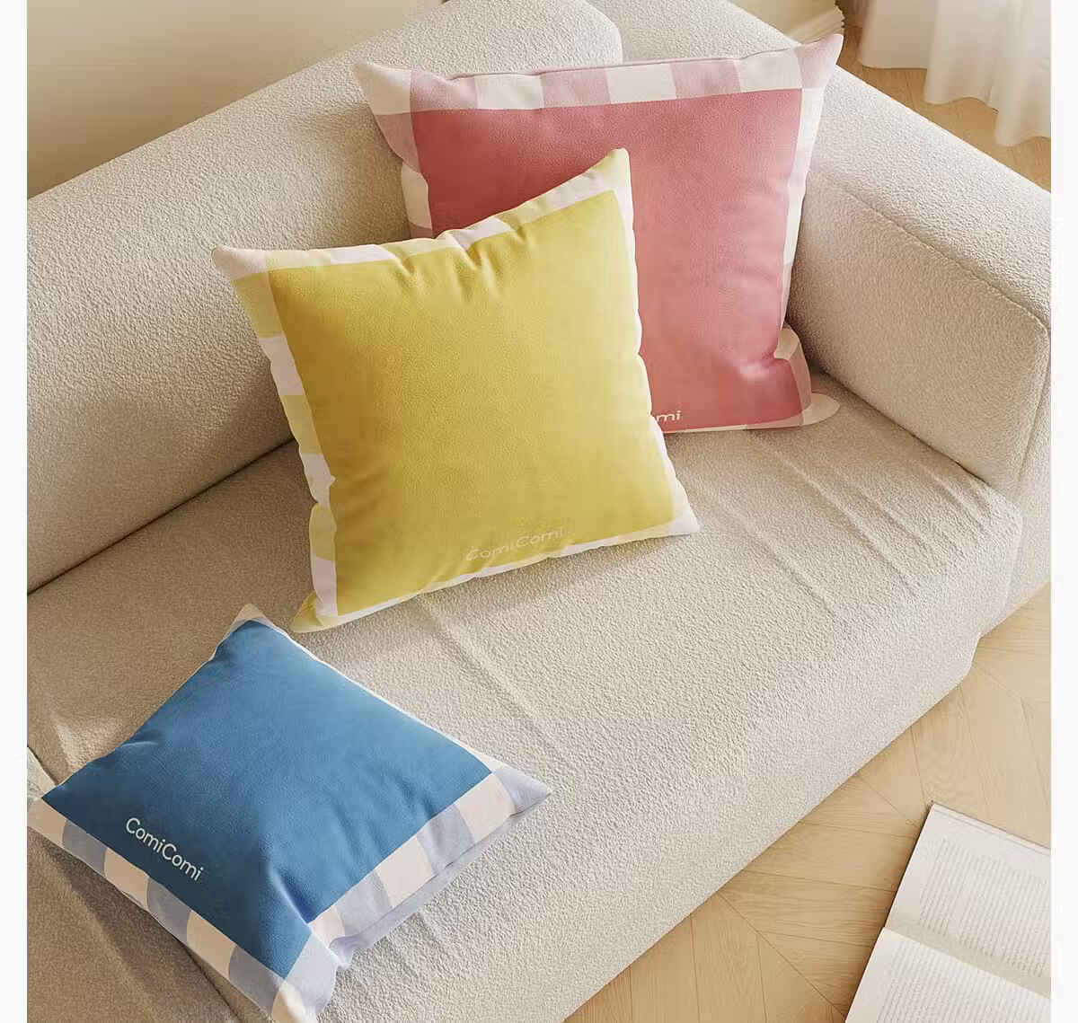 COMICOMI Sofa Cushion Luxury Living Room Pillow with Removable Cover and Insert 45x45cm 15