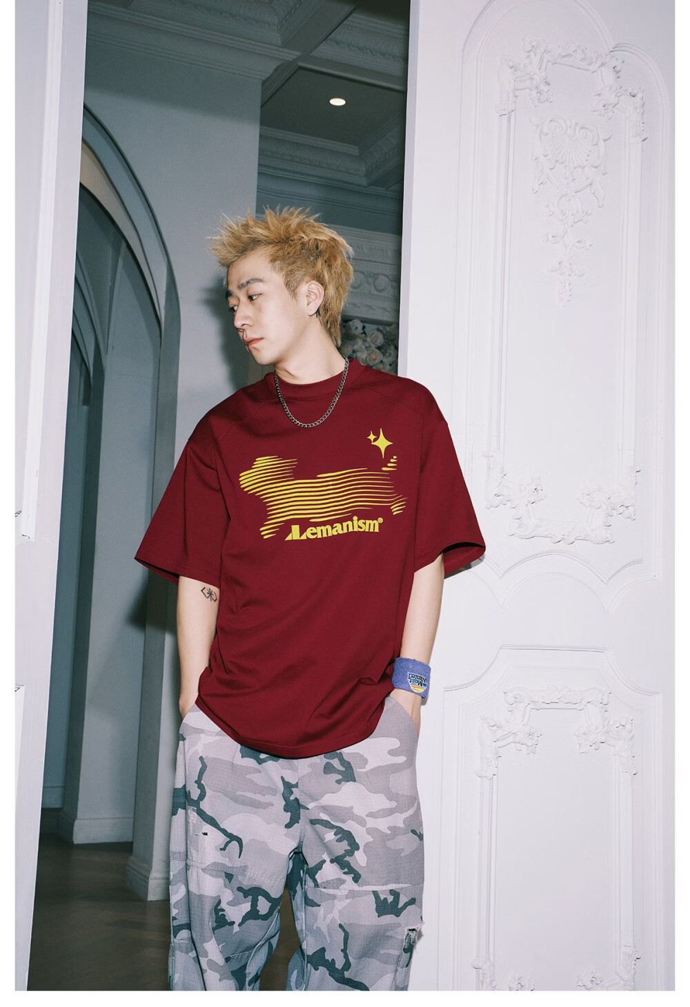 LEMANISM 300g Heavy Phantom Puppy Short Sleeve T-Shirt Men 2026 Summer Couple Half Sleeve Tee Women Black S 15
