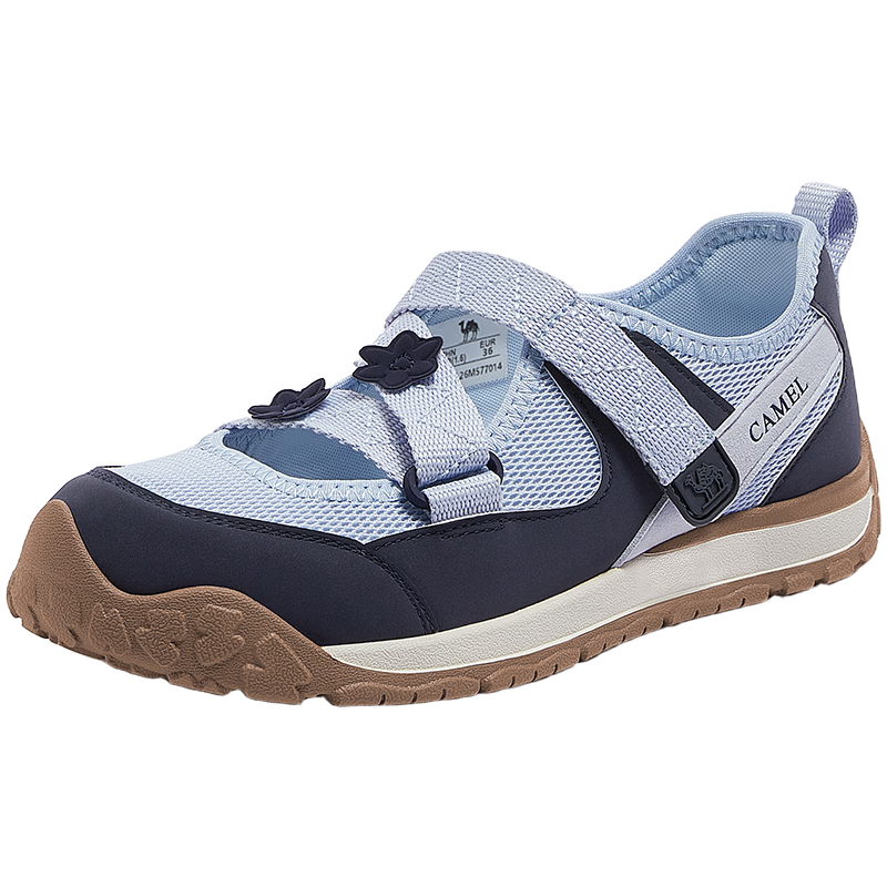 CAMEL Women's Training Shoes Sweet Cool Style Mary Jane Velcro Casual Sports Shoes L26M577014 Blue Size 37