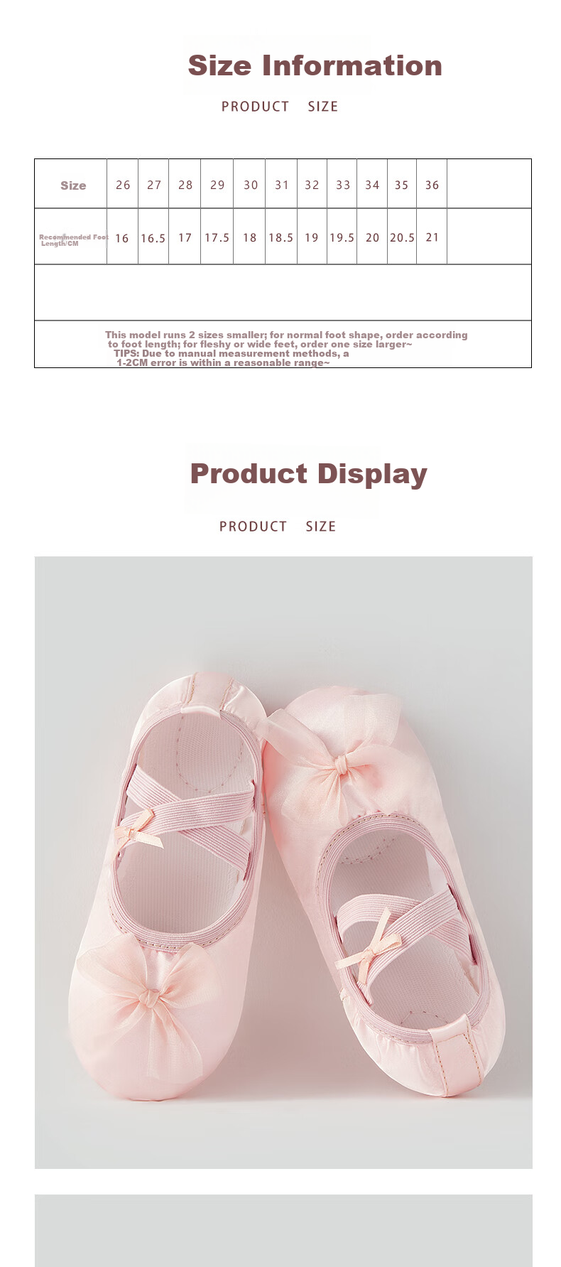 Iron Arrow Children's Satin Slip-On Ballet Dance Shoes Girls Chinese Dance Practice Shoes Pink Size 35 3