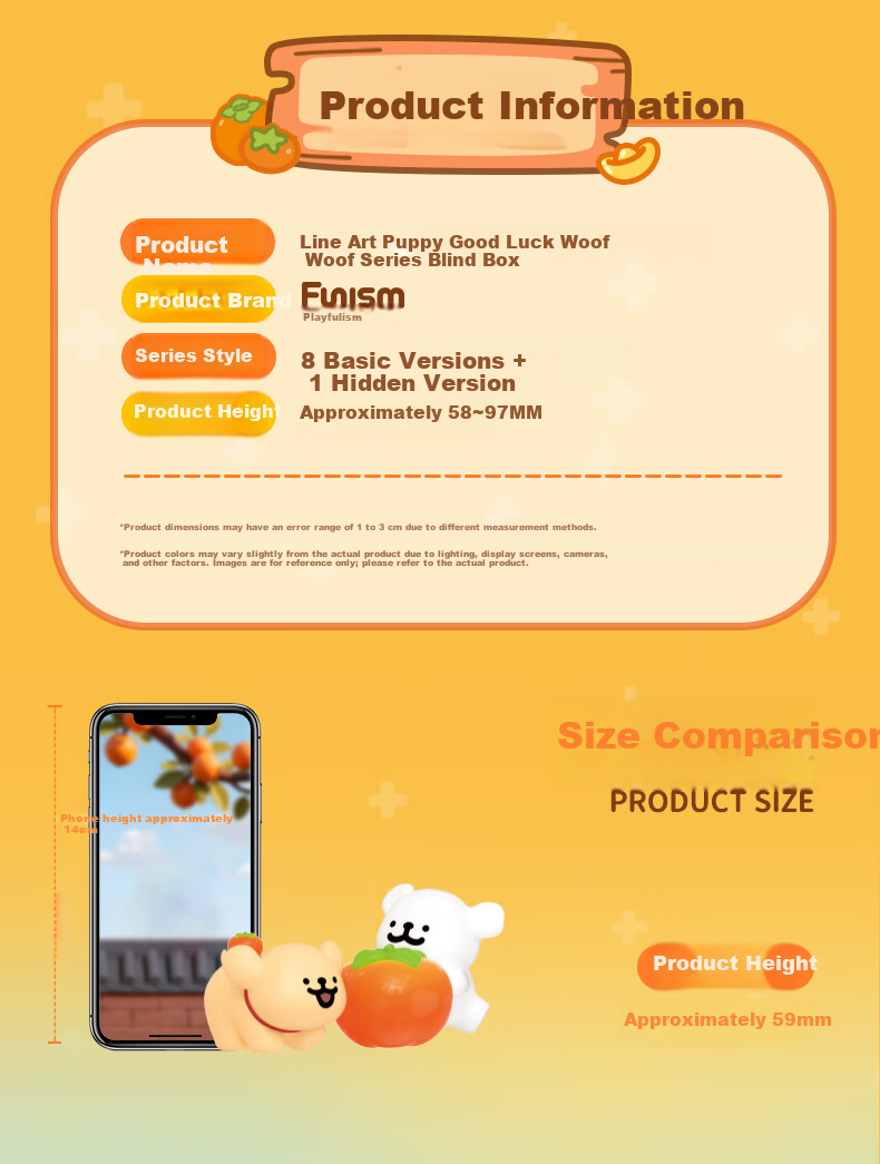 Funism Women's Day Gift Funism Line Dog Lucky Woof Woof Blind Box Figurine Desktop Ornament Gift Box 3