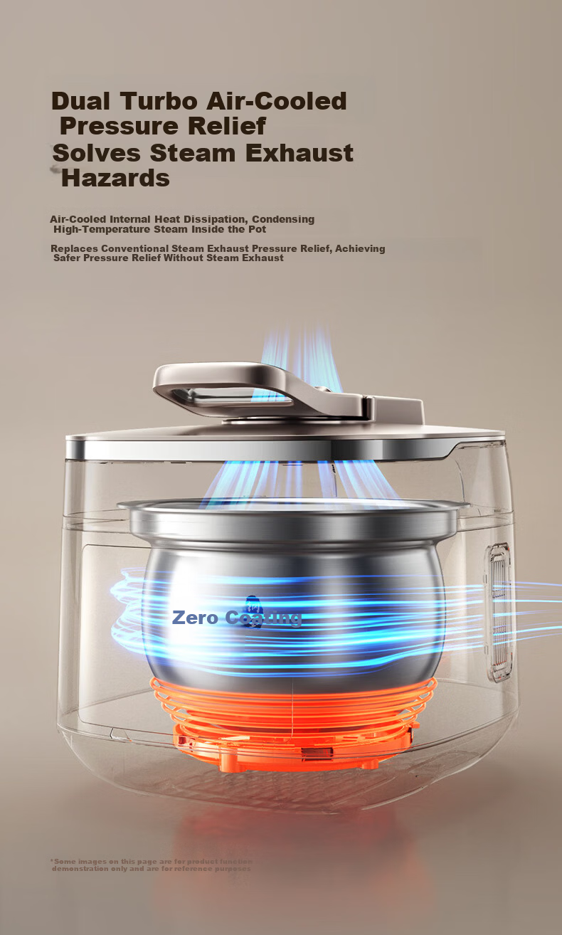 Joyoung Premium Electric Pressure Cooker 1st Gen 5L High Pressure 112KPa IH Smart Reservation Non-Coated Baby-Safe 316L Double Spherical Soup and Rice Cooker Y-50IHZ6 7