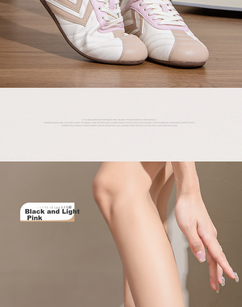 Feiyue Official Women's German Training Shoes 2026 Spring New Thin Sole Casual Racing Shoes Women Beige Pink Size 37 10