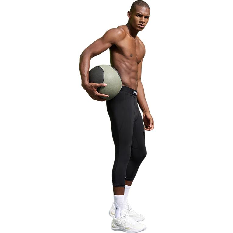 RIGORER Men's Compression Shorts, Professional Sports Running Basketball Training Capri Pants, High-Elasticity Quick-Dry Compression Tights, Base Layer Shorts for Me