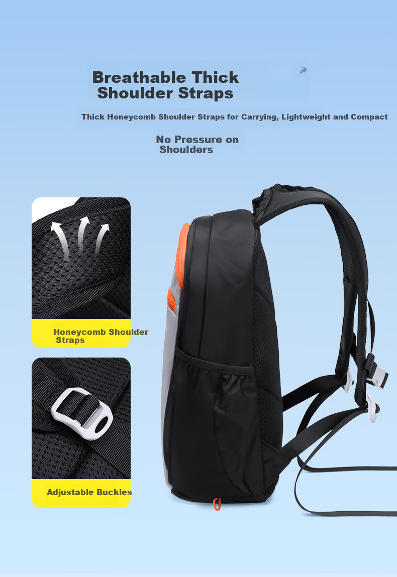 Vnine City Children's Backpack Ultra-Light Breathable School Bag for Boys and Girls Outdoor Study Travel Double Shoulder Bag 12