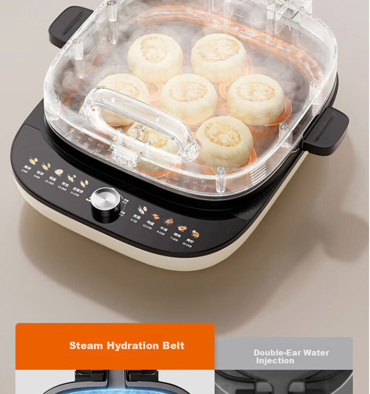 Joyoung Multifunctional Double-Sided Heating 0-Fluorine Titanium Ceramic Electric Griddle 2200W High Power Breakfast Maker with 3 Adjustable Settings JK30-GK320 11