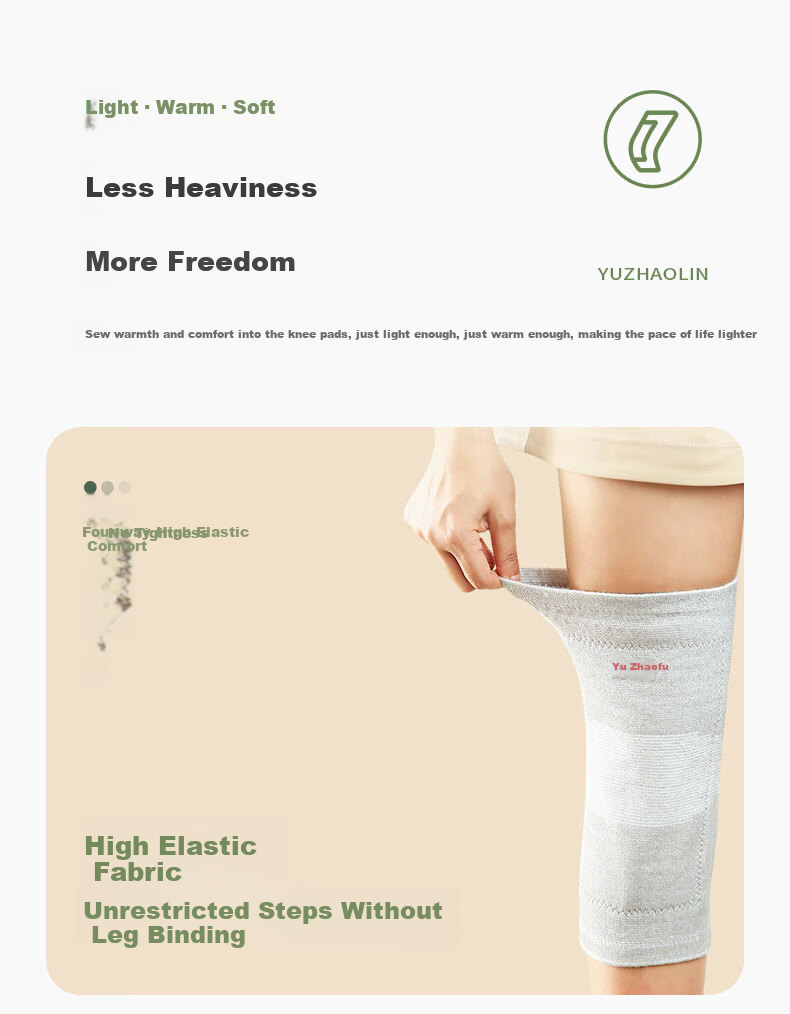 YUZHAOLIN Self-Heating Knee Brace Warm Bamboo Charcoal Knee Support for Cold Legs Unisex Elderly Anti-Slip Knee Pad X069 Size S 6