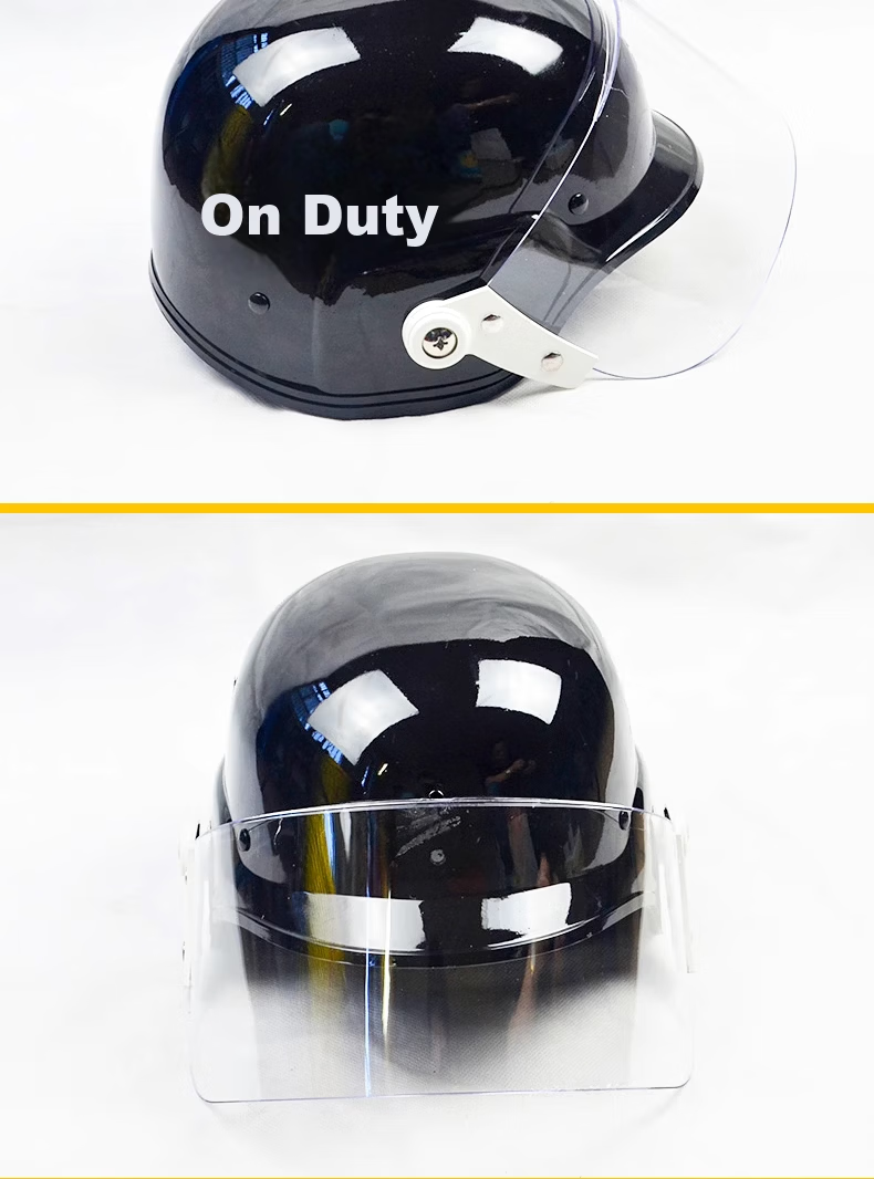 Lihu Shield German Style Riot Helmet Explosion-Proof Security Protective Helmet with Face Shield German Style Helmet [Black] 8