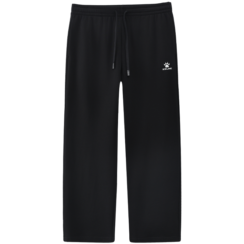 KELME Men's Sports Pants Spring Summer New Casual Loose Straight Knit Trousers Black [Loose Straight] 2XL