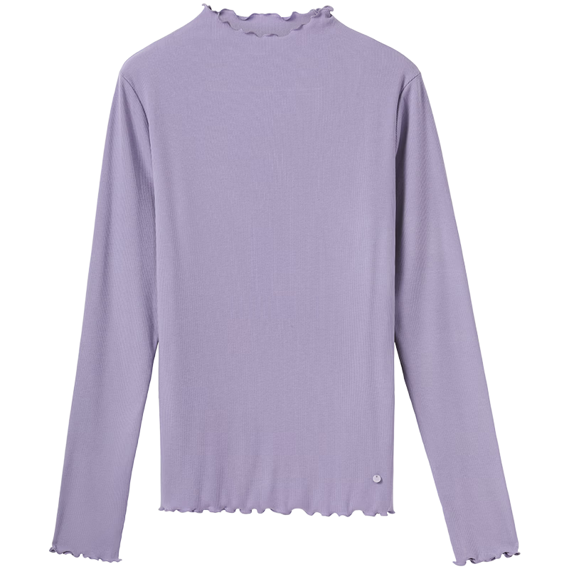 Ubras New Ruffled Edge Down and Silk Blend Wool Warm Jacket for Women Autumn Winter Base Layer Cream White XL