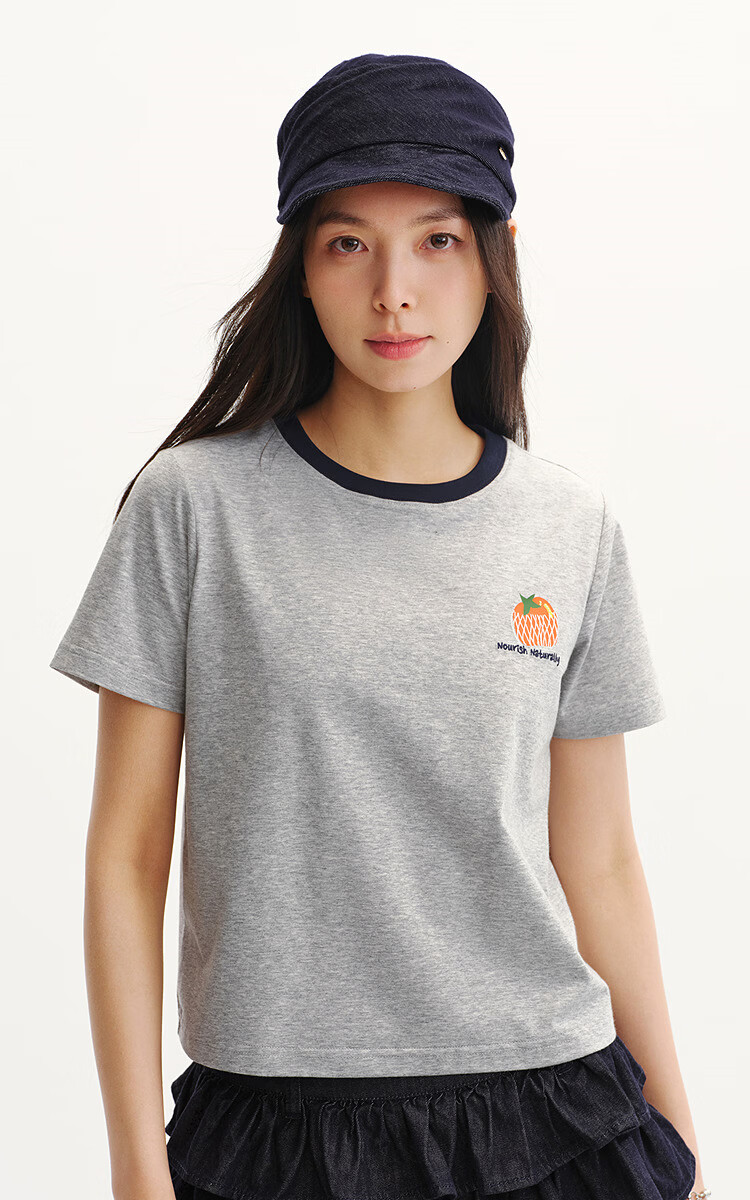Semir Cooling Short Sleeve T-Shirt Women Summer Short Embroidered Antibacterial Moisture-Wicking Quick-Dry 2026 Clothing 109326100020 2