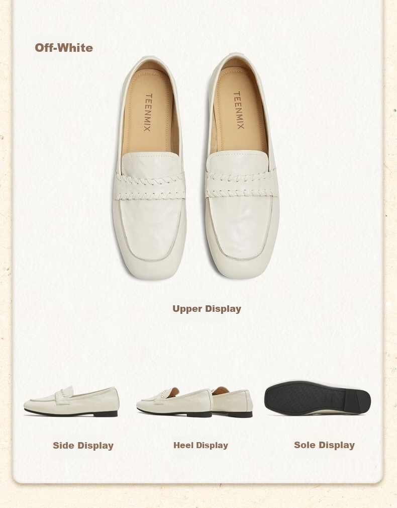 TEENMIX Loafers Fashionable Women's Office Versatile Leather Shoes New Arrival 9