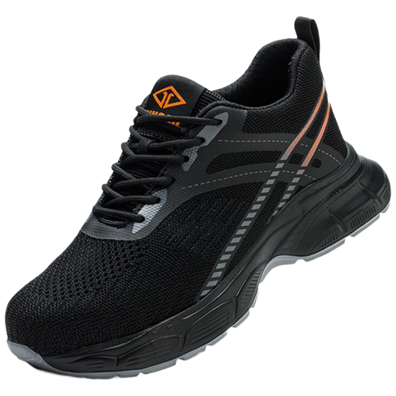 Dinggu Safety Shoes for Men, Lightweight Steel Toe Cap, Anti-Smashing, Puncture-Resistant, Wear-Resistant, All-Season Safety Work Site Shoes 922B42