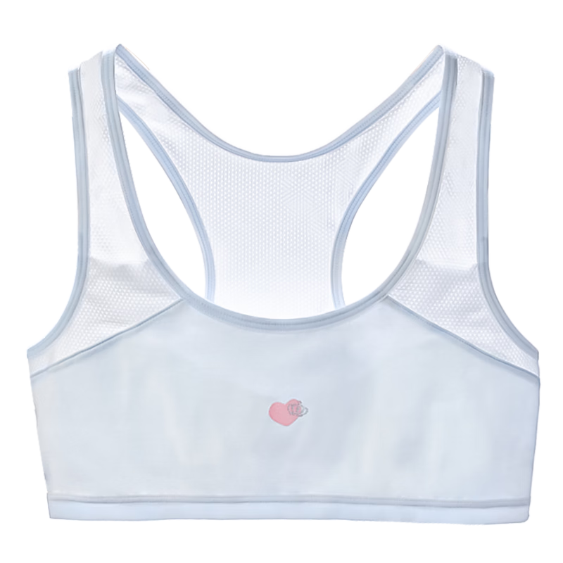 Ailier&ouluola Children's Underwear, for Girls Aged 7-12, Elementary School Students, Pure Cotton, Puberty Training Bra, First Stage, Sports Bra, Size 75A