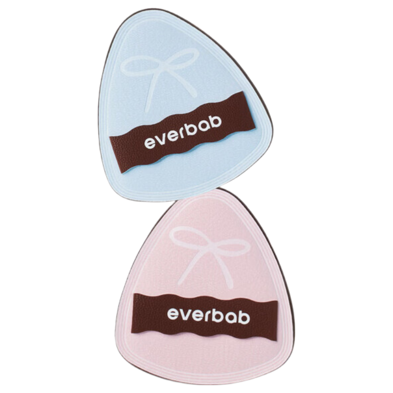Everbab Water Puff Ultra Soft Foundation Makeup Sponge Clear and Smooth Fit 2-Pack