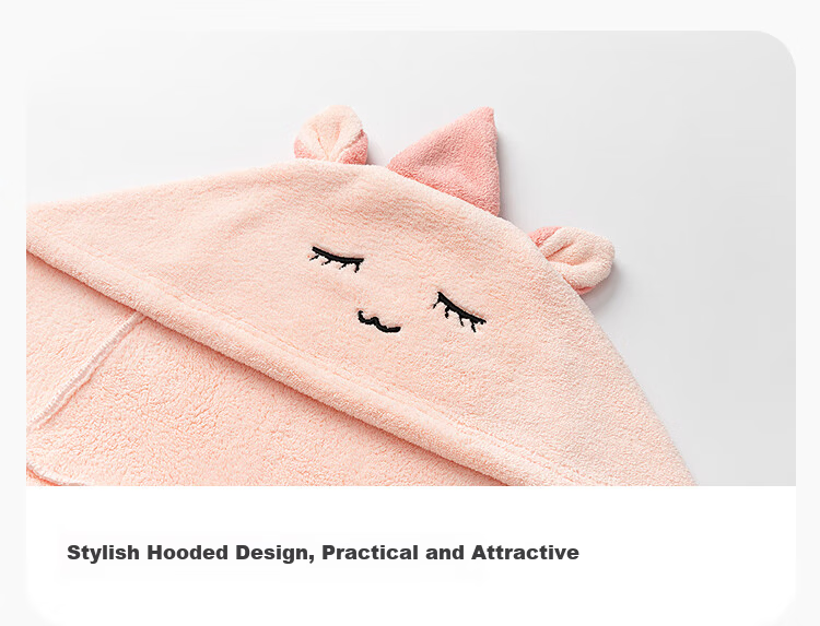 Balabala BalaOne Kids Hooded Bathrobe Cartoon Milk Velvet Home Bath Towel for Boys and Girls 208925191201 3