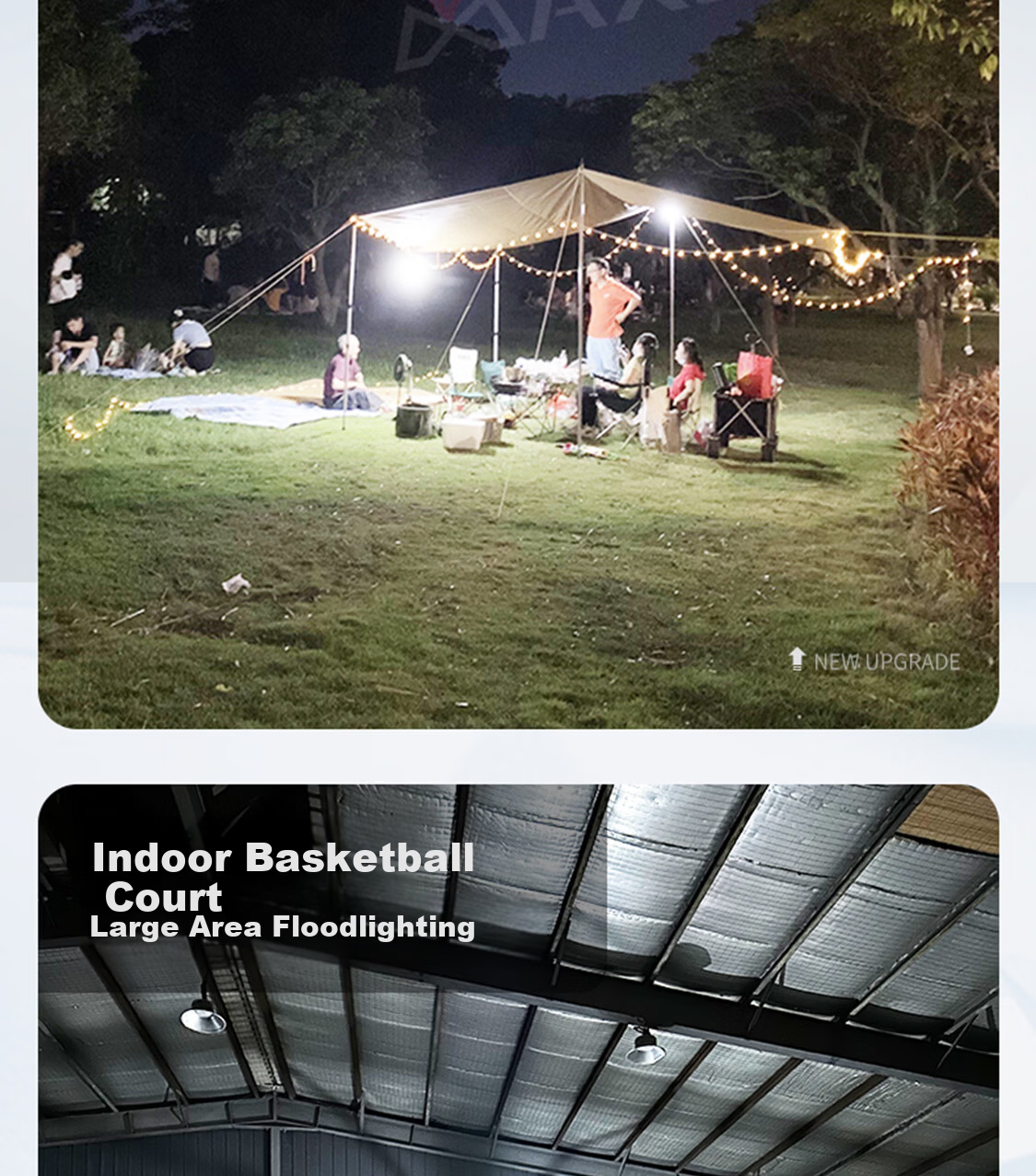 MAX LOAD Outdoor Camping LED Rechargeable Bulb Warm Yellow Light Dual Light Source Night Market Stall Long Battery Life Emergency Camping Bulb 8