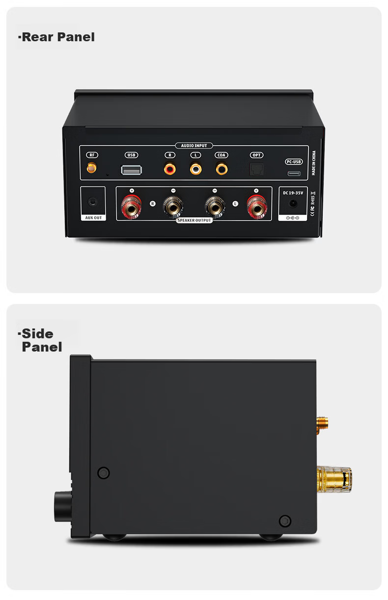 SUCA AUDIO Voice Actor Creation X10 High Power Amplifier Power Amplifier with Bluetooth USB Digital Decoder Preamplifier Headphone Amplifier HiFi Audiophile Tube Amplifier Home HiFi Amplifier 28