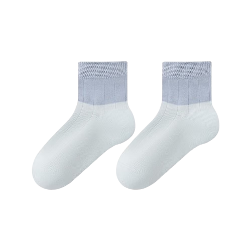 Five Cotton 5-Pair Pack Baby Socks Combed Cotton Breathable Children's Mid-Calf Socks Color Block Seamless Soft Cuff Baby Cotton Socks Class A