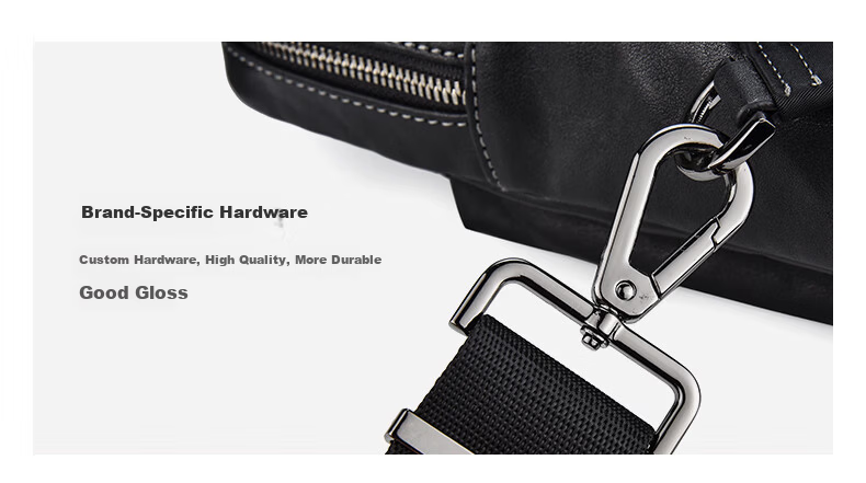 Hush Puppies Men's Classic Business Crossbody Bag, Simple Sports Waist Bag, Multifunctional Large Capacity Backpack, Black 8