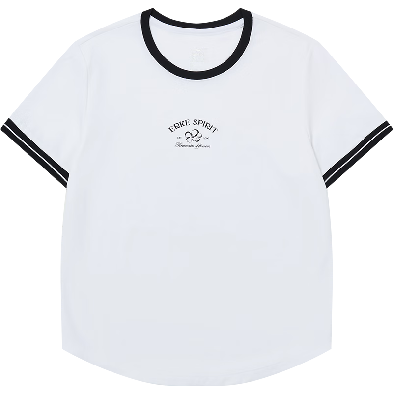 Erke Women's Crew Neck Short Sleeve Knit Shirt Summer Ice Cool Soft Skin-Friendly Sports T-Shirt Casual Base Layer Top
