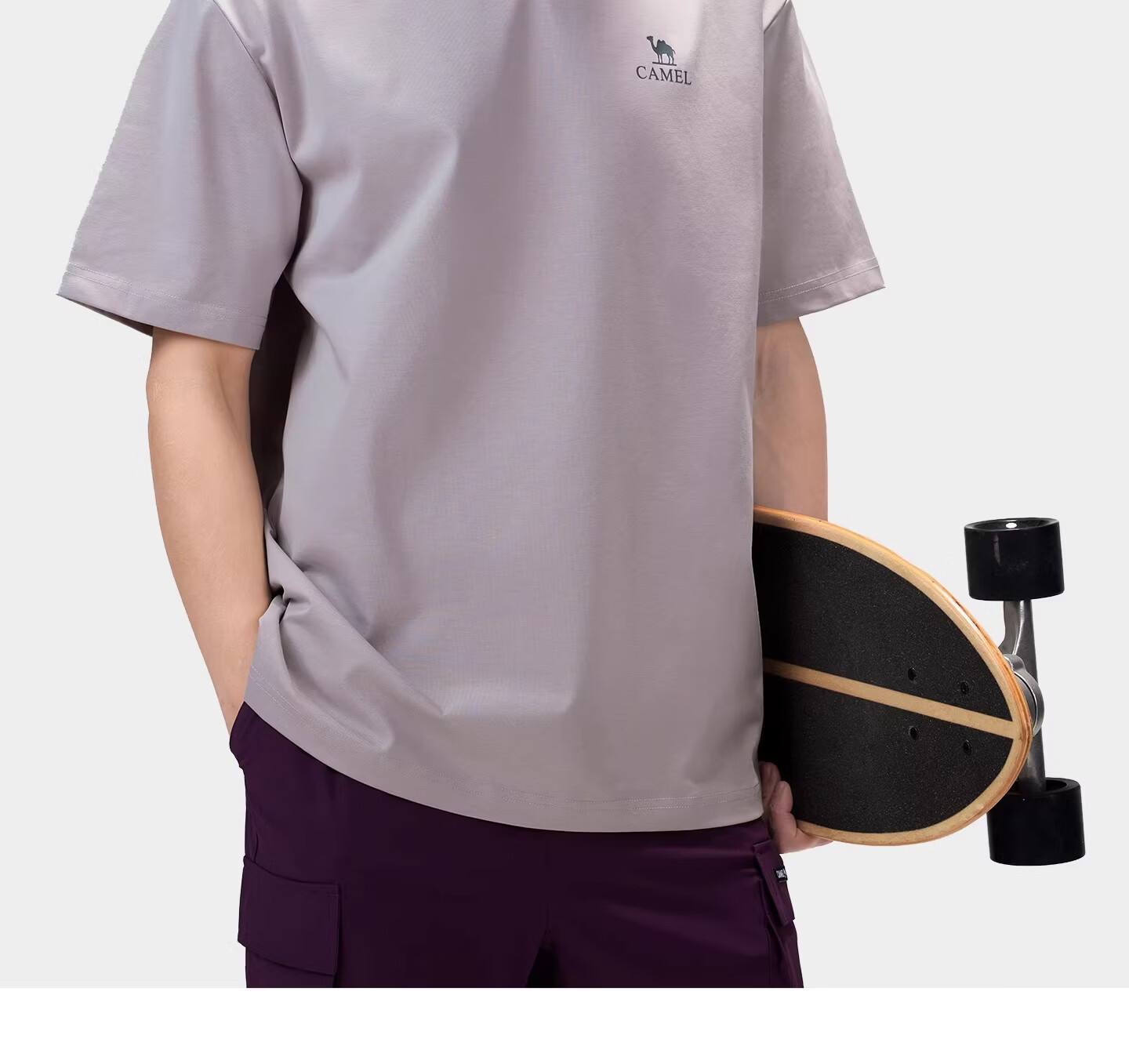 CAMEL Outdoor Quick-Dry T-Shirt Unisex Spring Summer 2026 Short Sleeve Breathable Sweat-Absorbing Cotton Hiking Mountaineering Sports Top 9032 23