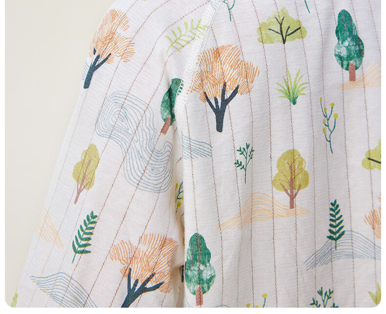 ELLE BABY Baby Sleepwear Fruit Pattern Spring Summer Two-Piece Air Conditioning Suit Children's Pure Cotton Homewear Forest Fairy Tale 80 12