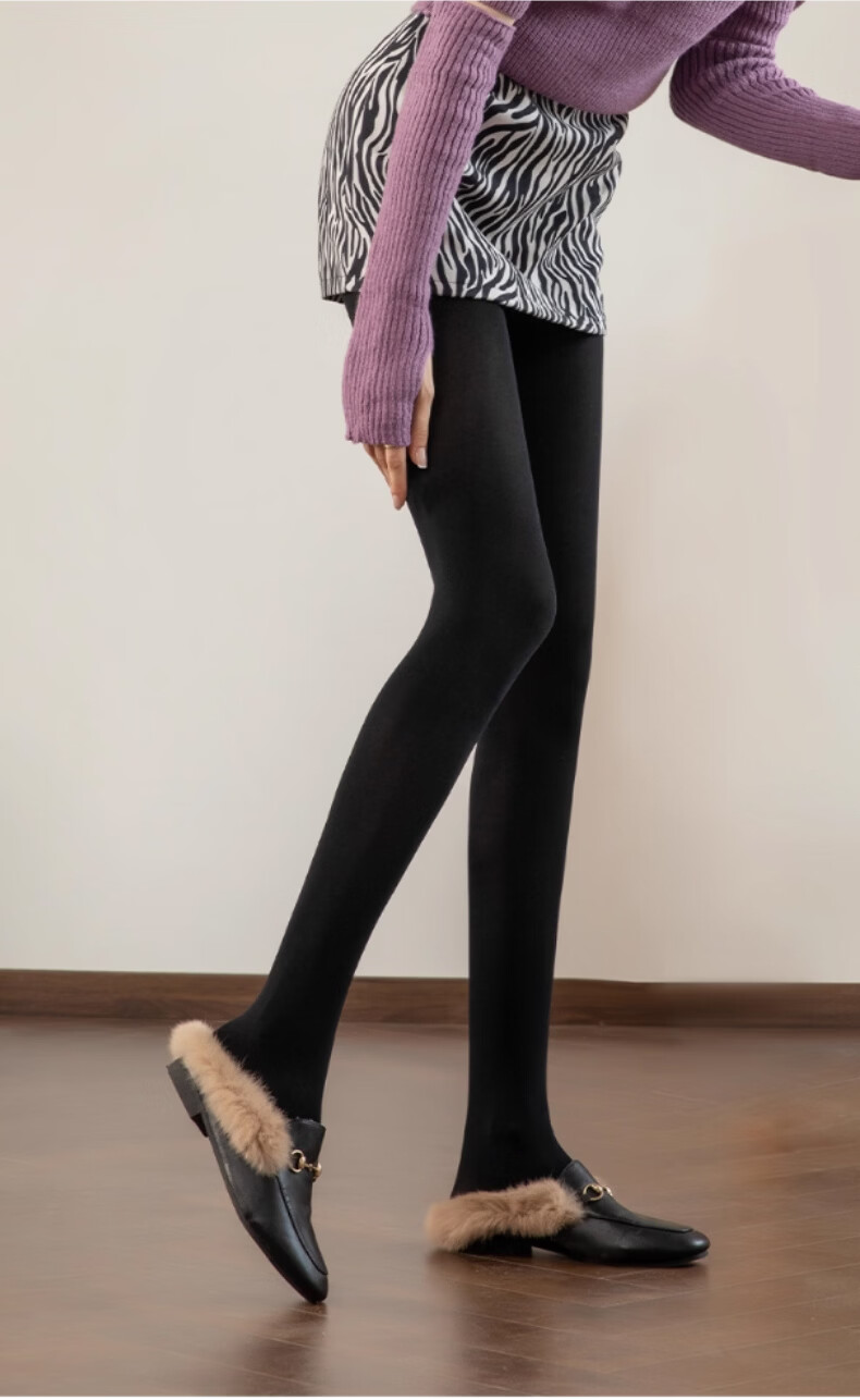Afandi Mugwort Antibacterial Compression Socks Spring and Autumn Thick Black Slimming Tights for Women 27