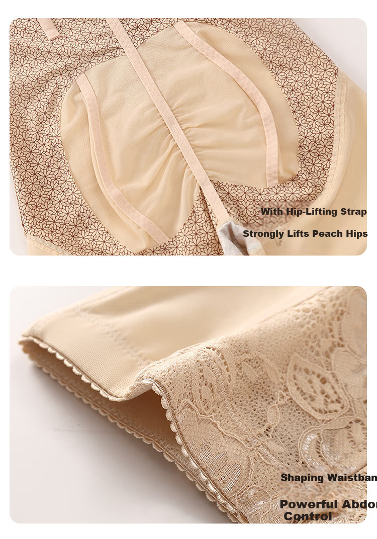 Tingmei High-Waist Zipper Butt-Lifting Tummy Control Postpartum Seamless Strong Shaping Slimming Body Shaping Waist Shaping Panties for Women 7