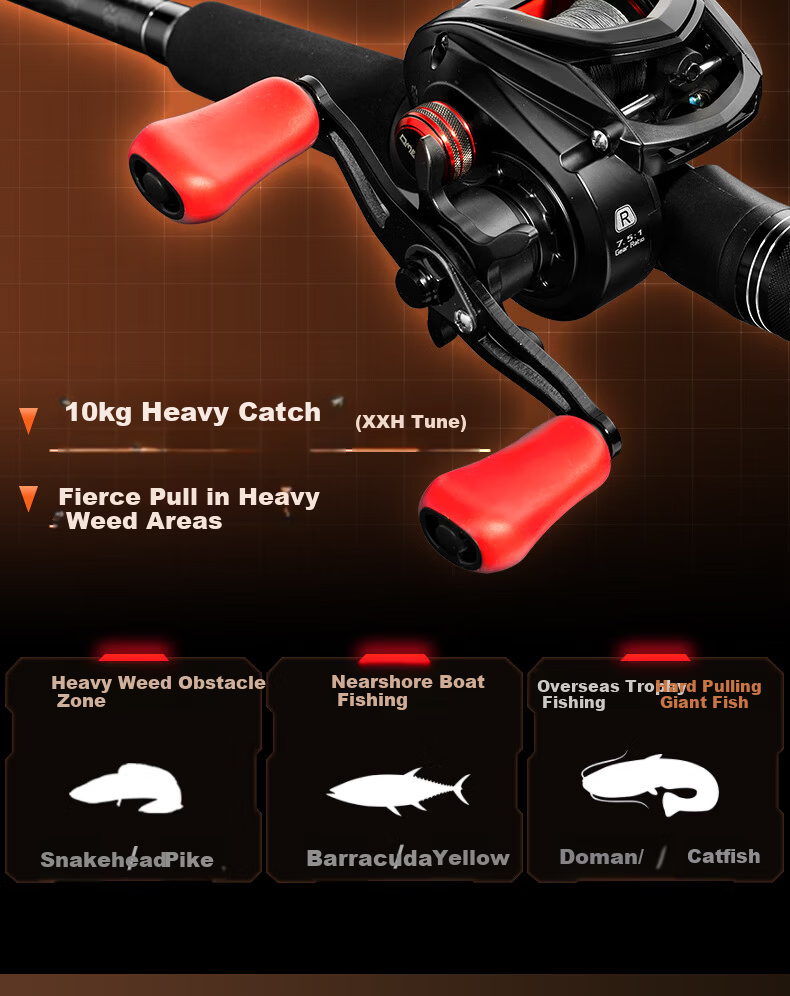 Wei Alliance 2.4m XH Straight Handle Prado Ultra-Hard Thunder Power Heavy-Duty Black Lure Fishing Rod 2