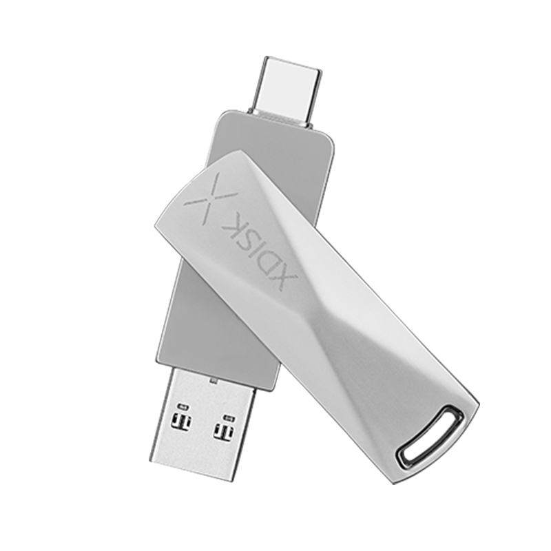 XDISK 256GB Portable SSD USB 3.2 Gen2 Type-C Dual Interface M6 High-Speed Large Capacity USB Drive 520MB/s Read Speed for PC and Mobile