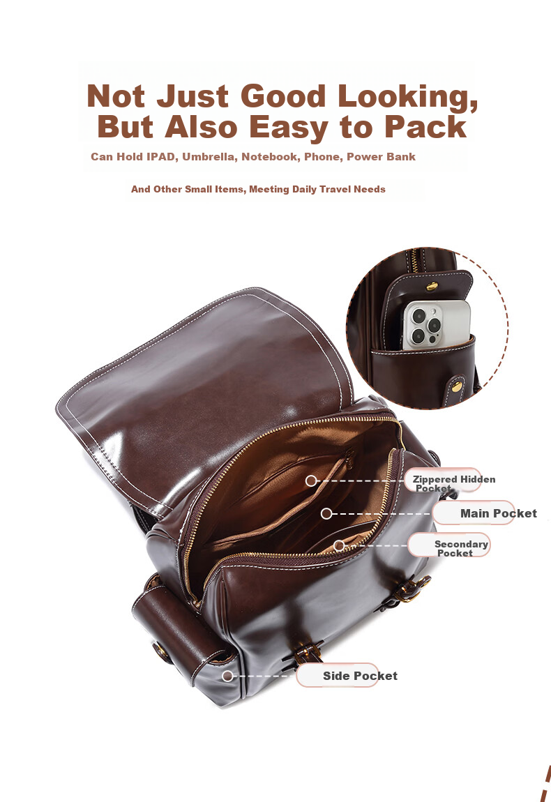 Disney Women's Leather Backpack College Style Shoulder Bag for Work and University, 38cm, Gift for Women's Day and Birthday 6