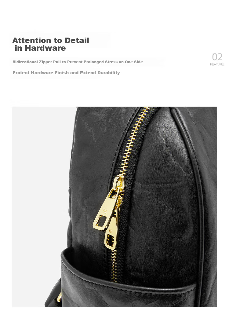 HRHR First Layer Cowhide Vintage Multi-Pocket Women's Backpack Casual Travel Bag Women's Day Gift 8