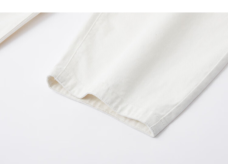 Demana Oxygen Pure Cotton Spring Simple Mid-High Waist Lantern Pants Petite Hip-Covering Spliced Stitching Women's Jeans 12