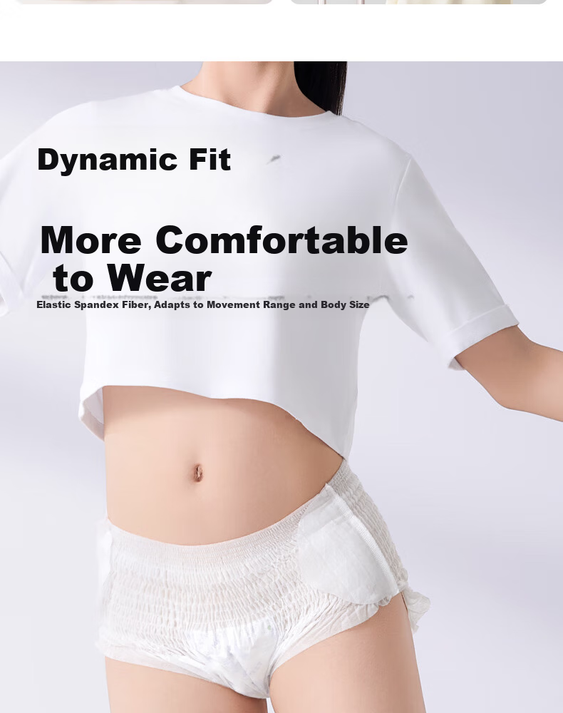 October Crystal Magic Tape Side Daytime Pants L Size 3 Pieces Sanitary Sleep Pants Women Menstrual Period Maternity Pants 13
