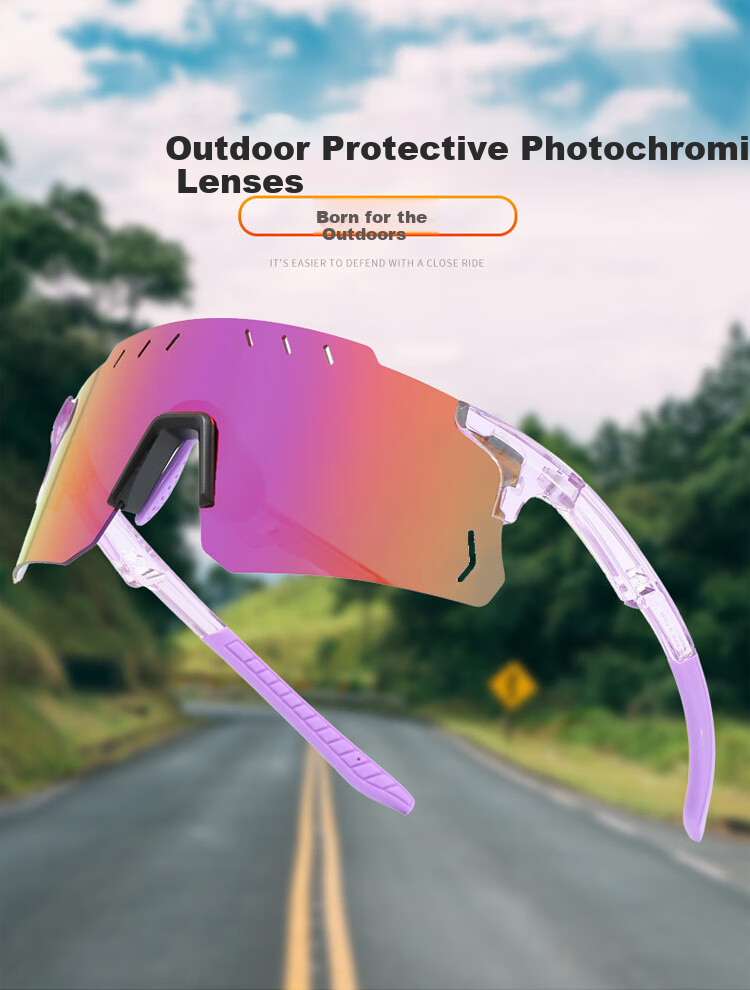 Andaton Protective Eyewear Safety Goggles Windproof Anti-Pollen Dust Impact Construction Photochromic Polarized Sunglasses Frameless Black Gray 1
