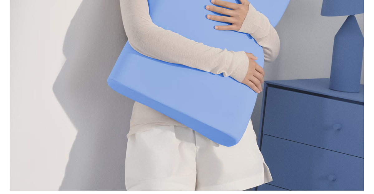 Blue Box Little Blue Pillow N2 Memory Foam Pillow Core Adult Deep Sleep Slow Rebound Breathable Dormitory Dark Blue 10cm 6