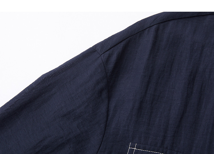 Demana [Luxury Linen] Spring Minimalist Stand Collar Drawstring Waist Multi-Pocket Petite Women's Jacket 17
