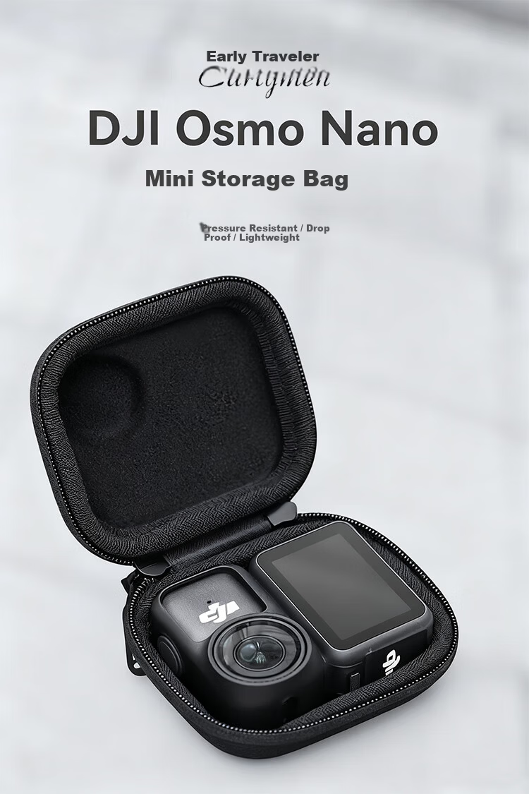 Earlymen Osmo Nano Storage Bag Waterproof Shockproof Mini Body Case for DJI Osmo Action Camera Thumb Camera 1