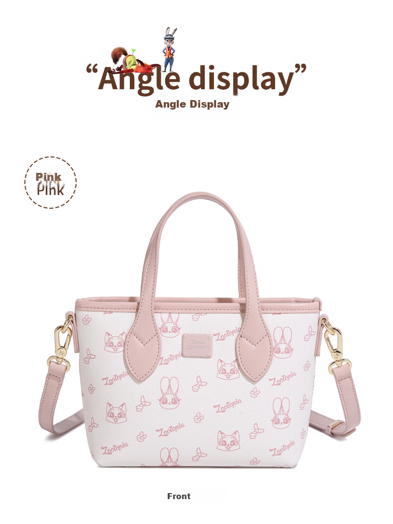 Disney Women's Bag Hopps Beaver Series Tote Bag Large Capacity Handbag Shoulder Crossbody Bag Forest Style Bag 6