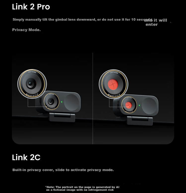 Insta360 Link 2C Pro 4K Video Conference Camera USB Plug-and-Play Graphite Black for PC Live Streaming and Remote Teaching with Intelligent Noise Reduction 19