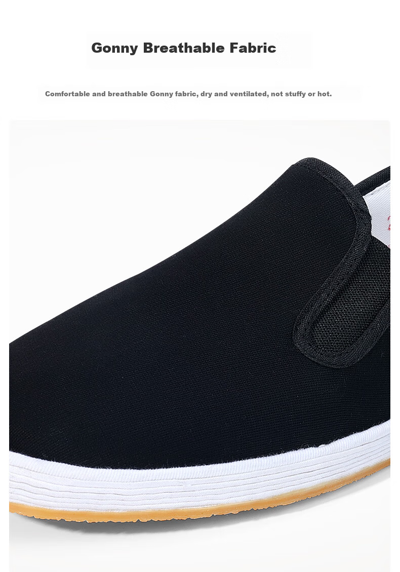 BUSHEYUAN Traditional Handmade Multi-layer Sole Elderly Shoes Men's Middle-aged and Elderly Dad Shoes YW03JP Beef Tendon Sole Size 39 15
