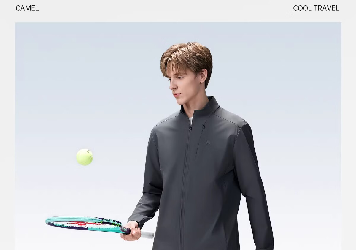 CAMEL Stand Collar Sun Protection Jacket 2026 Spring Summer New Original Yarn Cooling Breathable Sports Casual Short Coat 9006 26