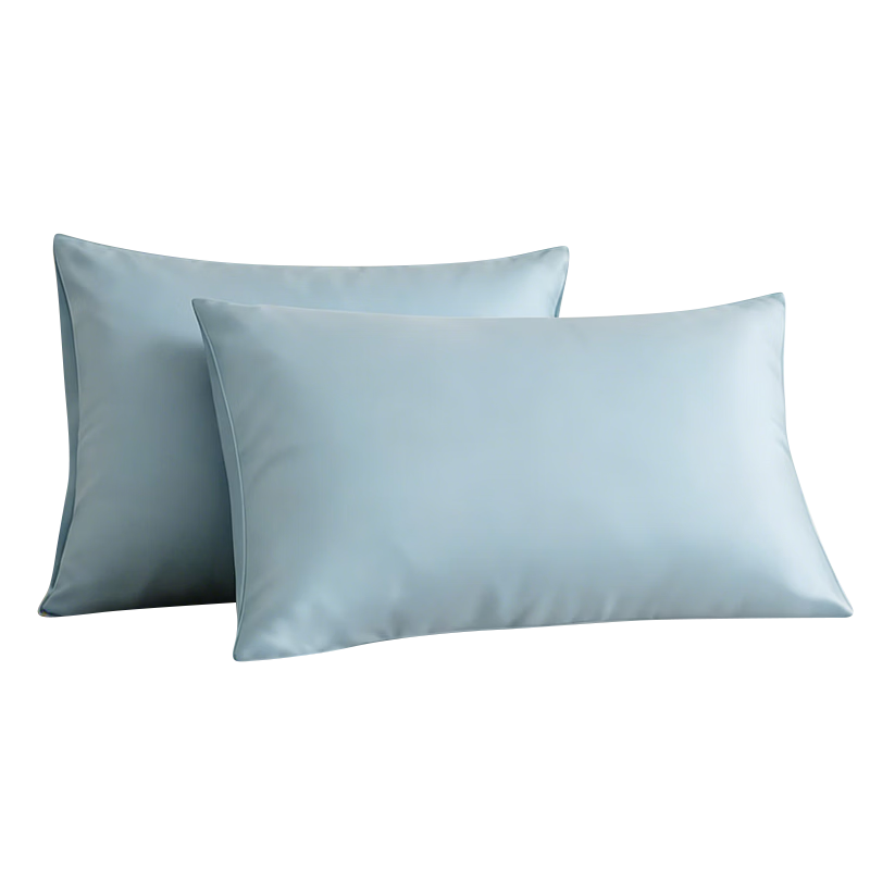 MUJI 60S High-Count Pure Cotton Pillowcase A-Class 100% Xinjiang Cotton Pillow Cover Full Cotton Pillowcase 48x74cm Pair Blue